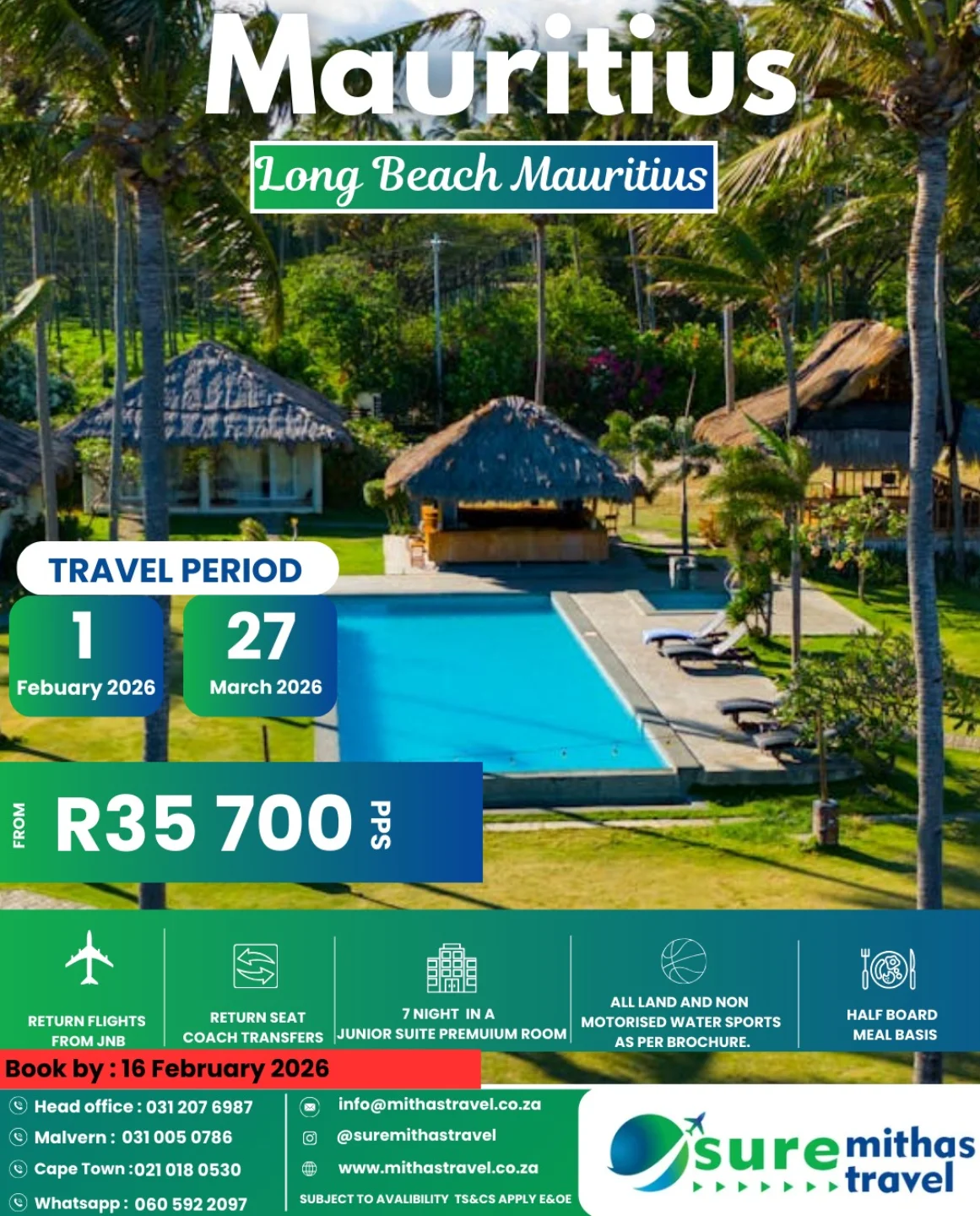 Sure - LONG BEACH MAURITIUS Head office:0312076987 Malvern:0310050786 ...