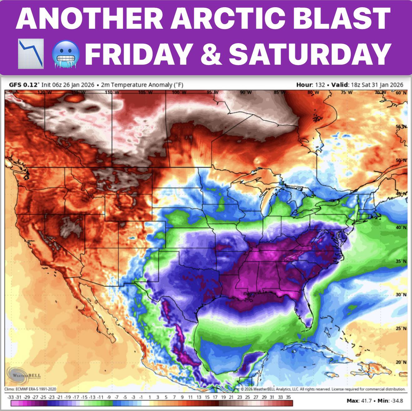 Another Arctic Blast Coming… A... - POW Ponder on Weather | Facebook