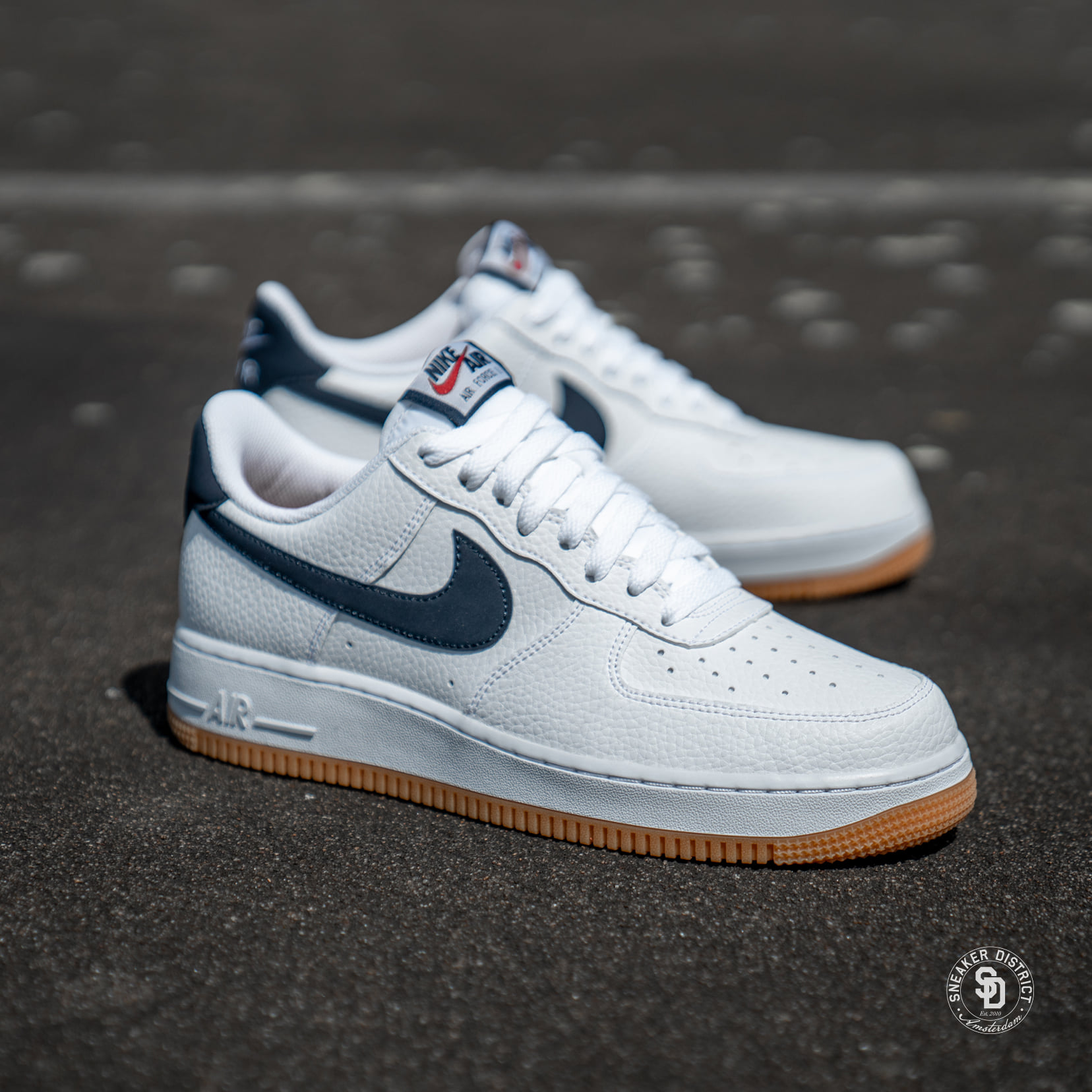 Nike Air Force 1 '07 2 White/Obsidian-University Red restocked in
