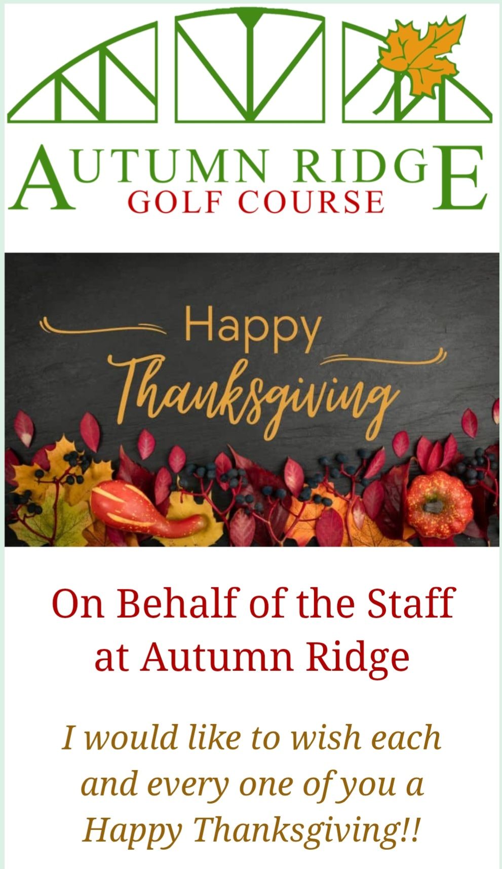 Autumn Ridge Golf Course | Valders WI
