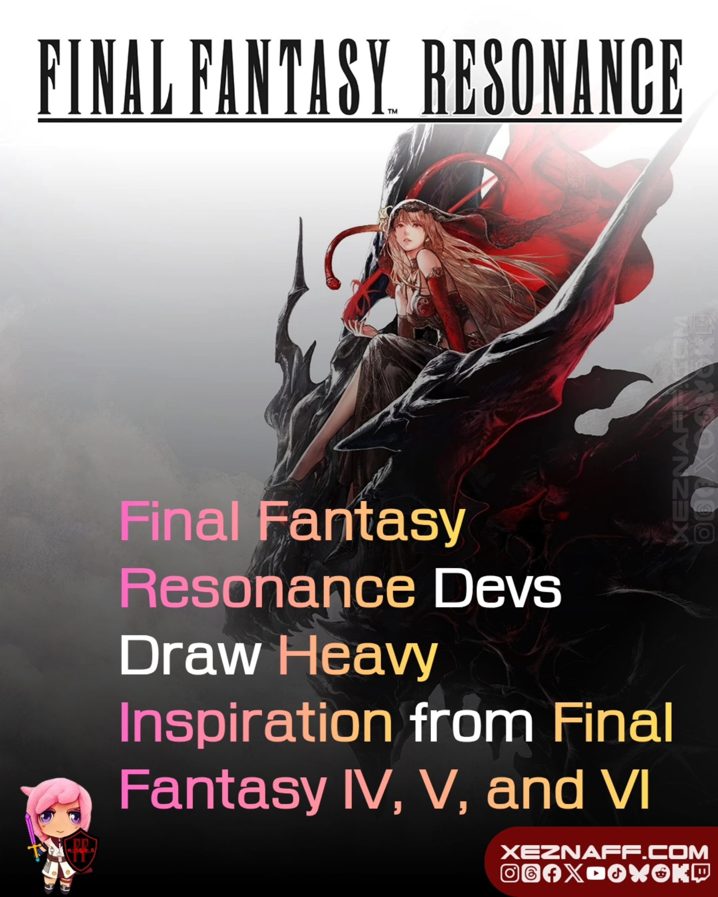 Is Final Fantasy Resonance's key art a homage to Final Fantasy VI?