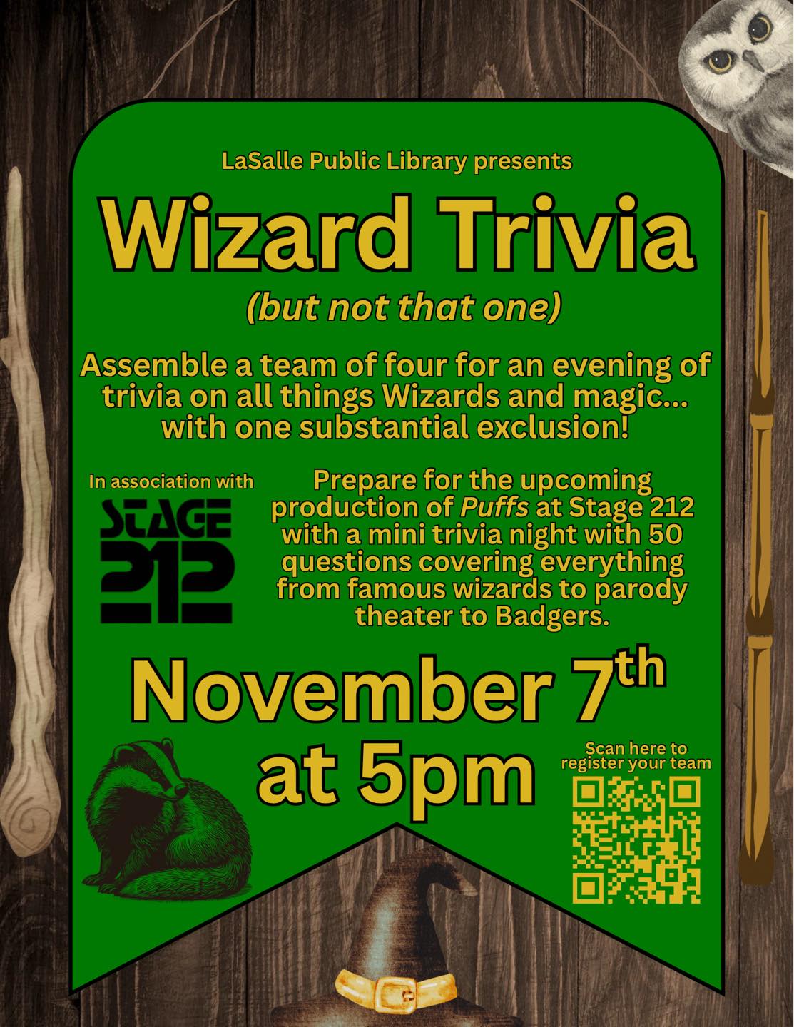 Attention Wizards and Witches!... - LaSalle Public Library | Facebook
