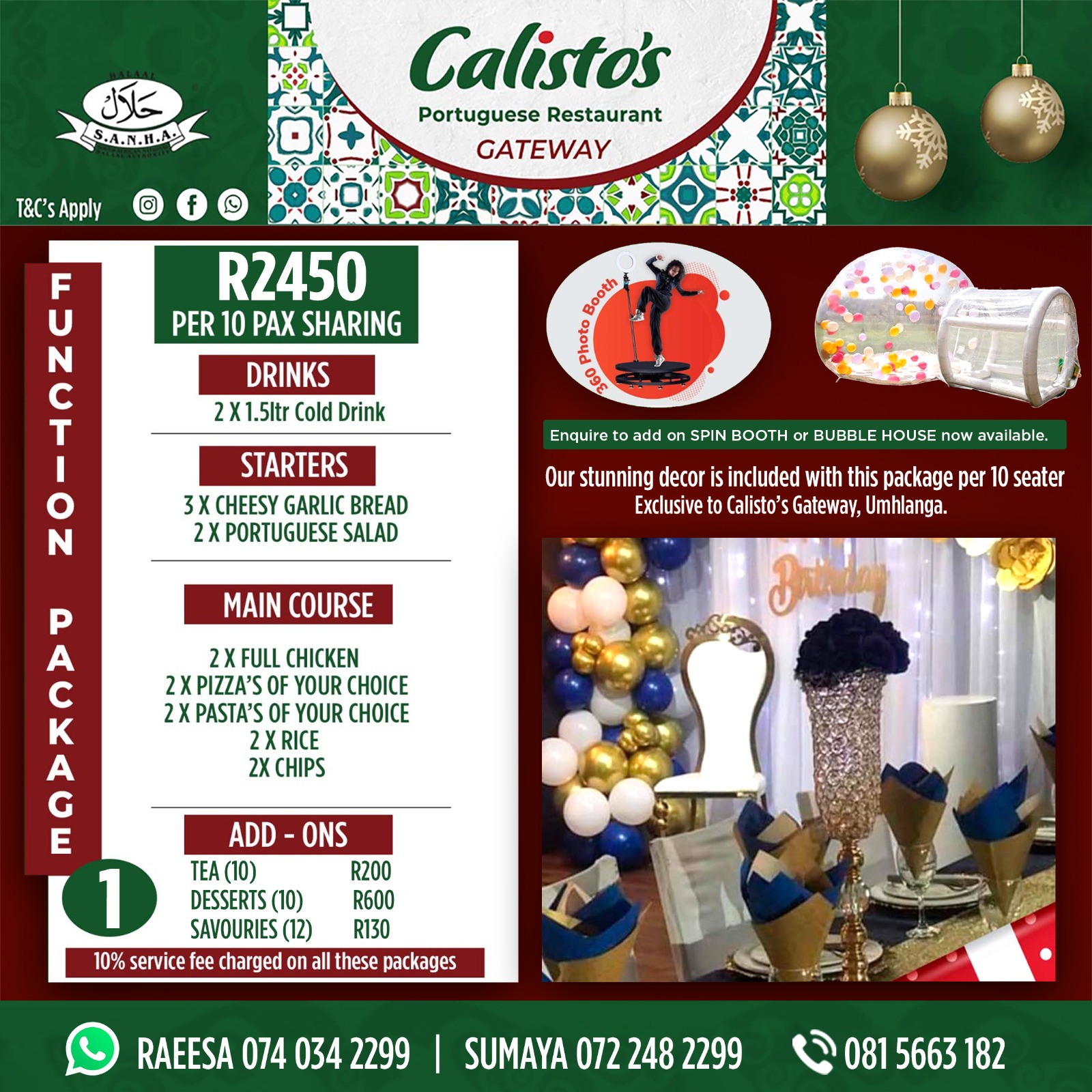 Function... - Calisto's Portuguese Restaurant Gateway | Facebook