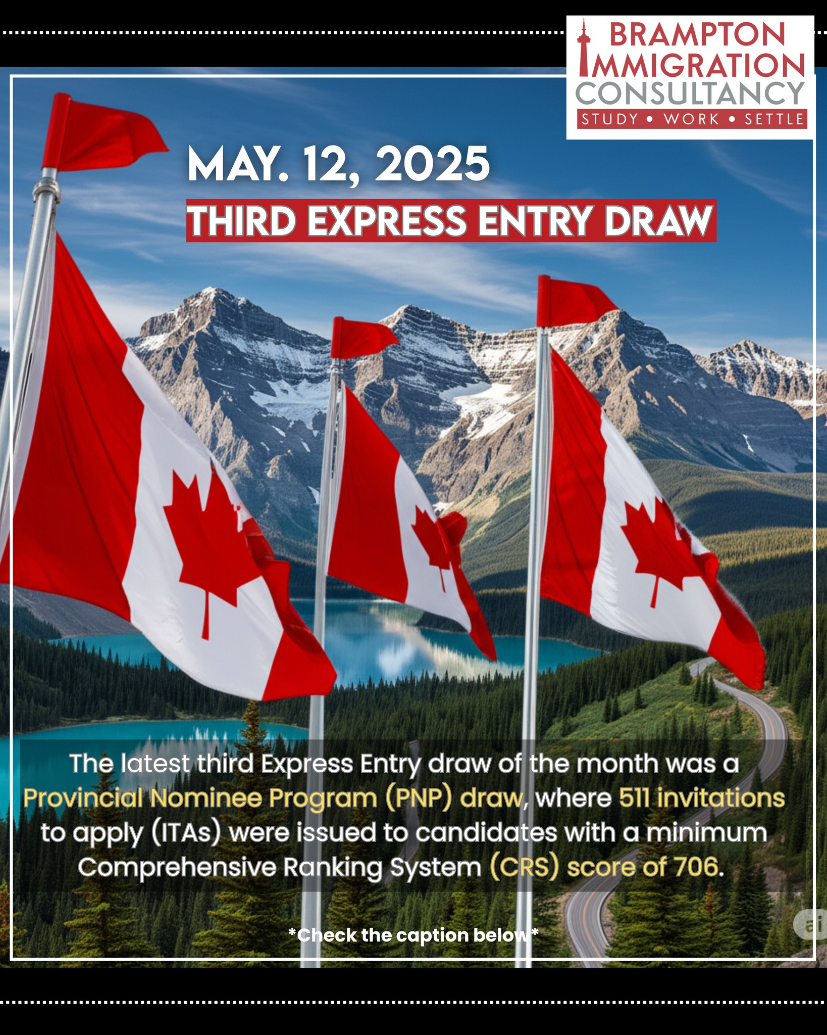 Brampton - 🚨 Latest Express Entry Draw Update! 🚨 Canada has issued 511 ...
