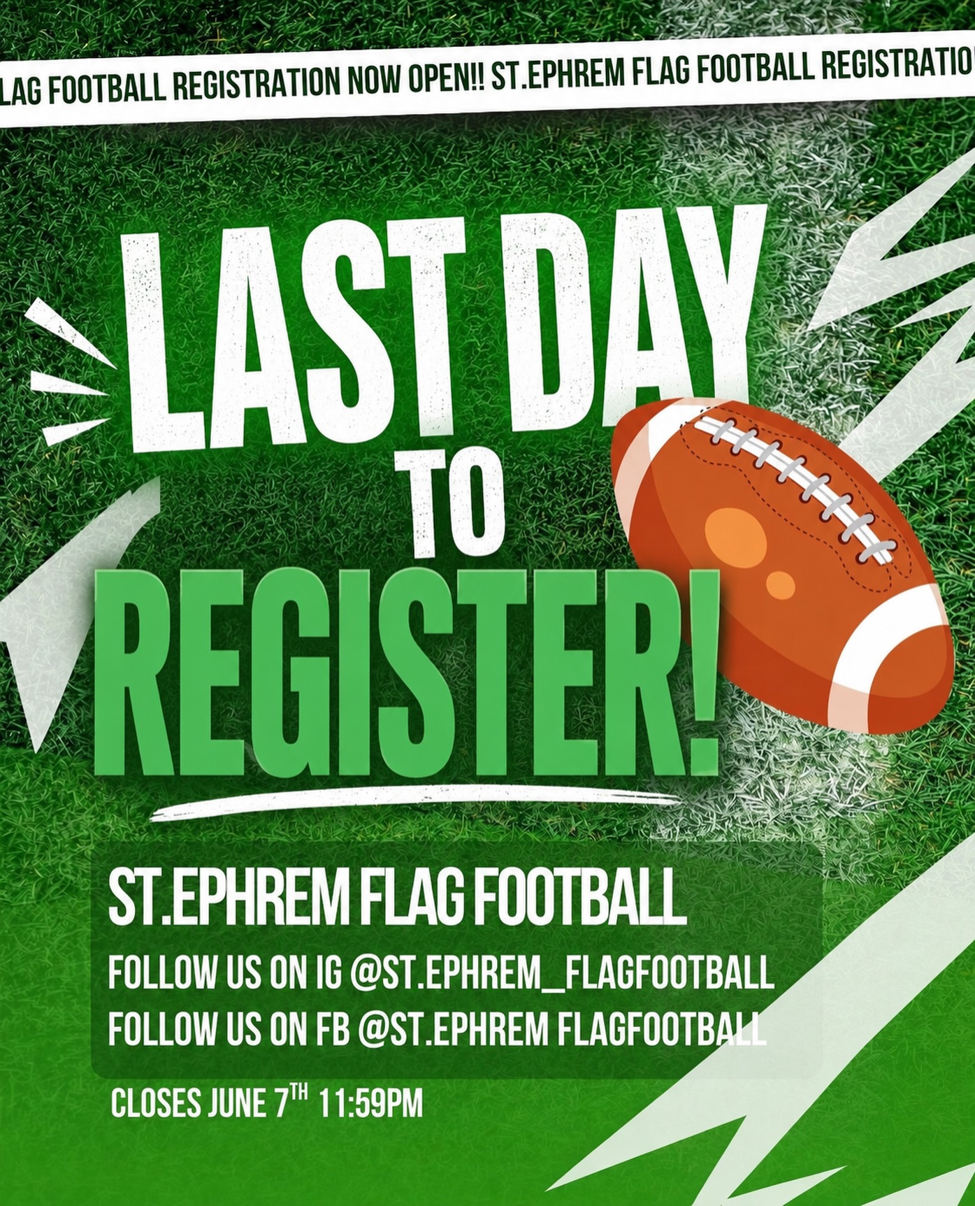 St.Ephrem - Tomorrow Sunday June 7th is the last day to register 