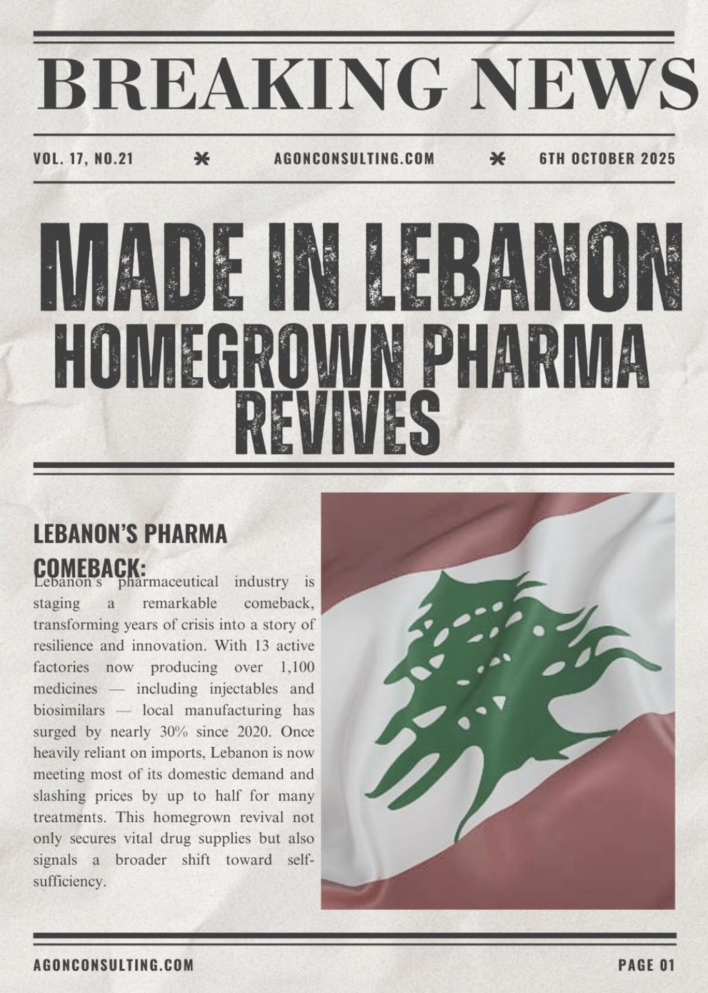 Agon - 🇱🇧 LEBANON’S PHARMA REBIRTH 🌿💊 In a country that has faced one ...