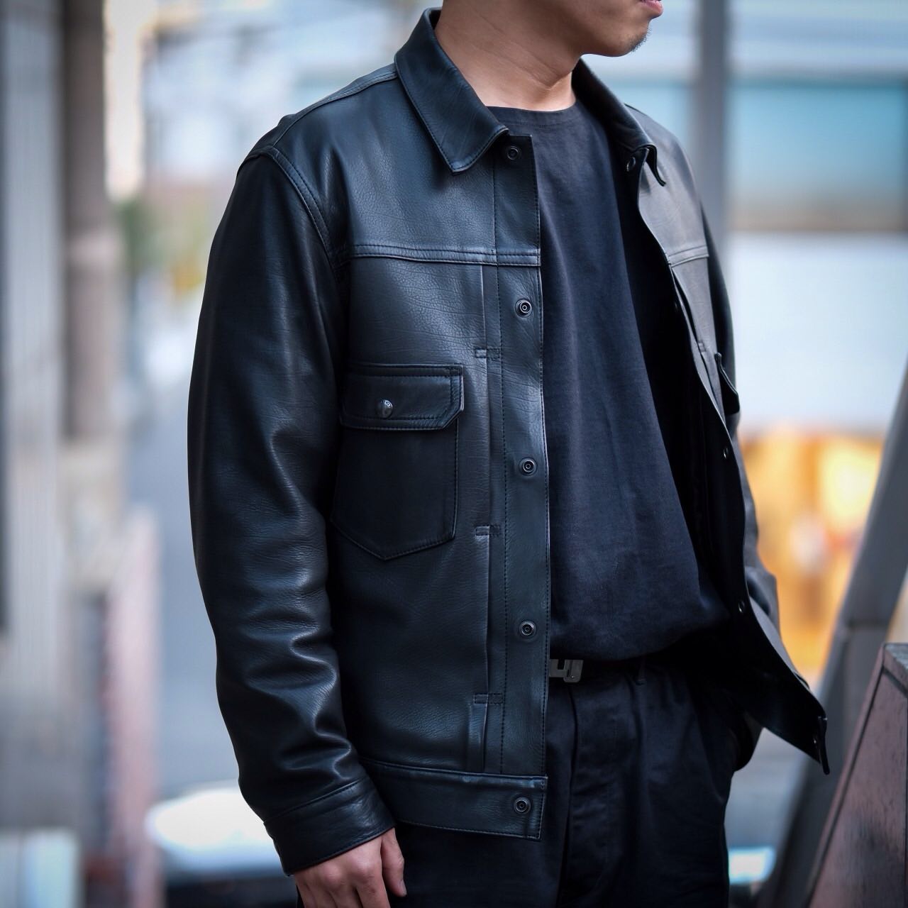 sunsetbay_leather SUNSET BAY -NATALIE CALF HUDSON- BLACK 上質な