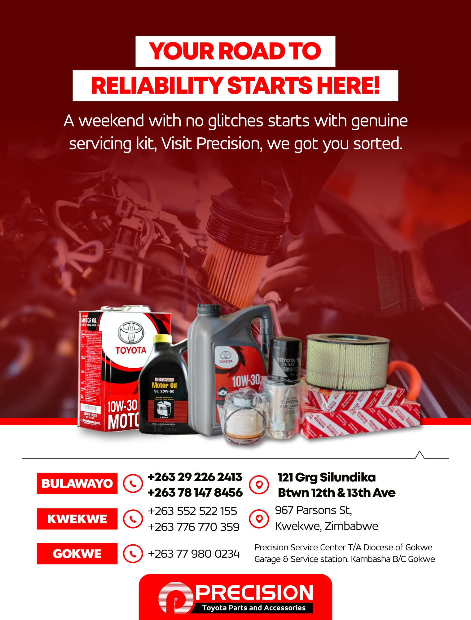 Precision Toyota Parts and Accessories | Bulawayo