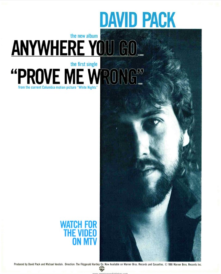 David Pack's solo album Anywhere You Go is amazing