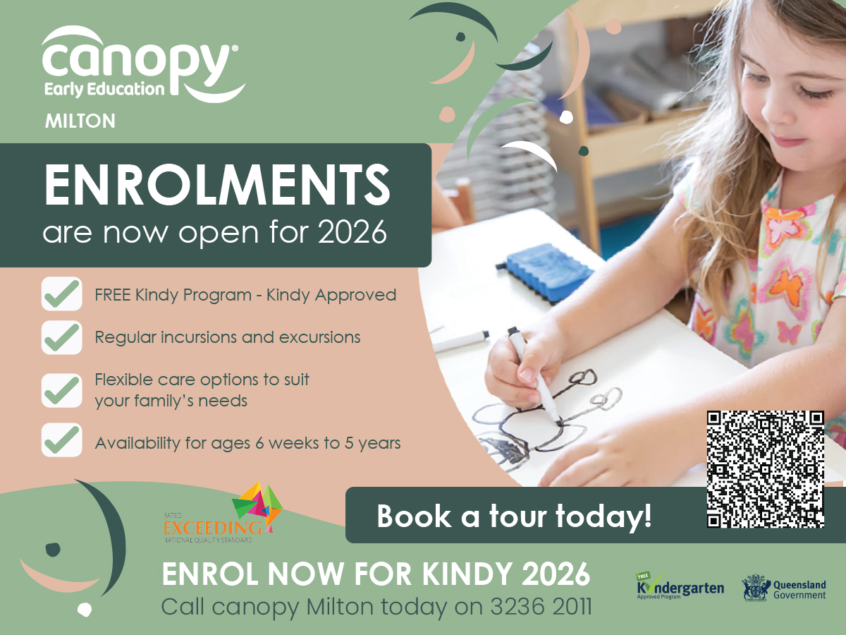 Canopy - ENROLMENTS are now open at canopy Milton for 2026 ️ FREE Kindy ...