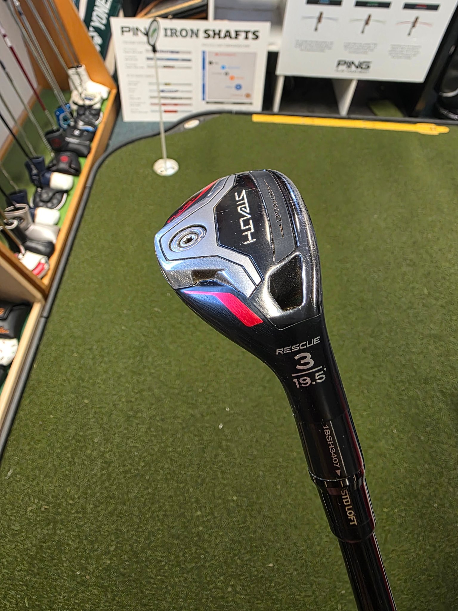 Taylormade Stealth Plus 3 Hybrid 19.5 deg with stiff flex shaft 