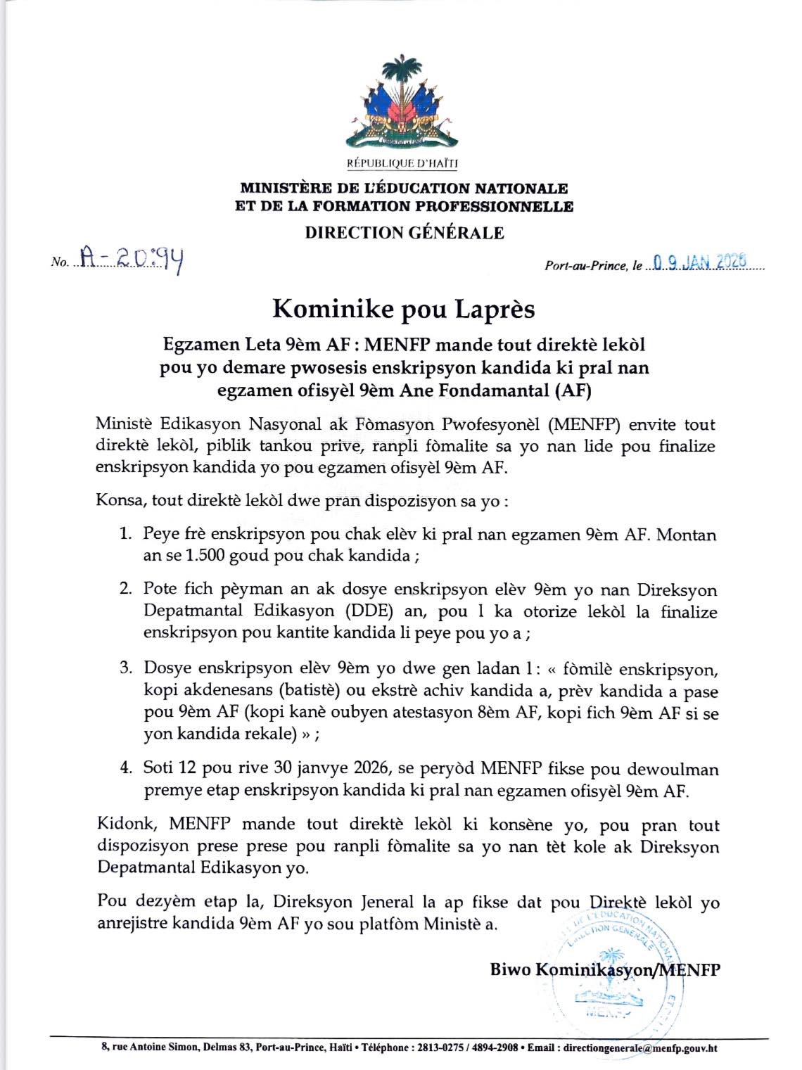 MENFP HAITI Officiel added a new photo. - MENFP HAITI Officiel