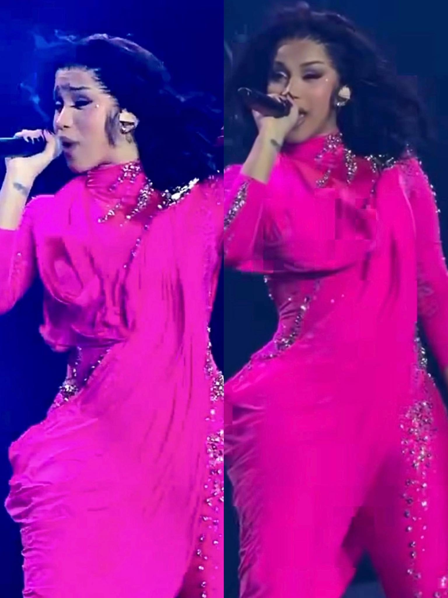 Cardi B performed in Saudi Arabia, following local customs by wearing  fully-covering attire that did not expose any skin, and she appeared  beautifully