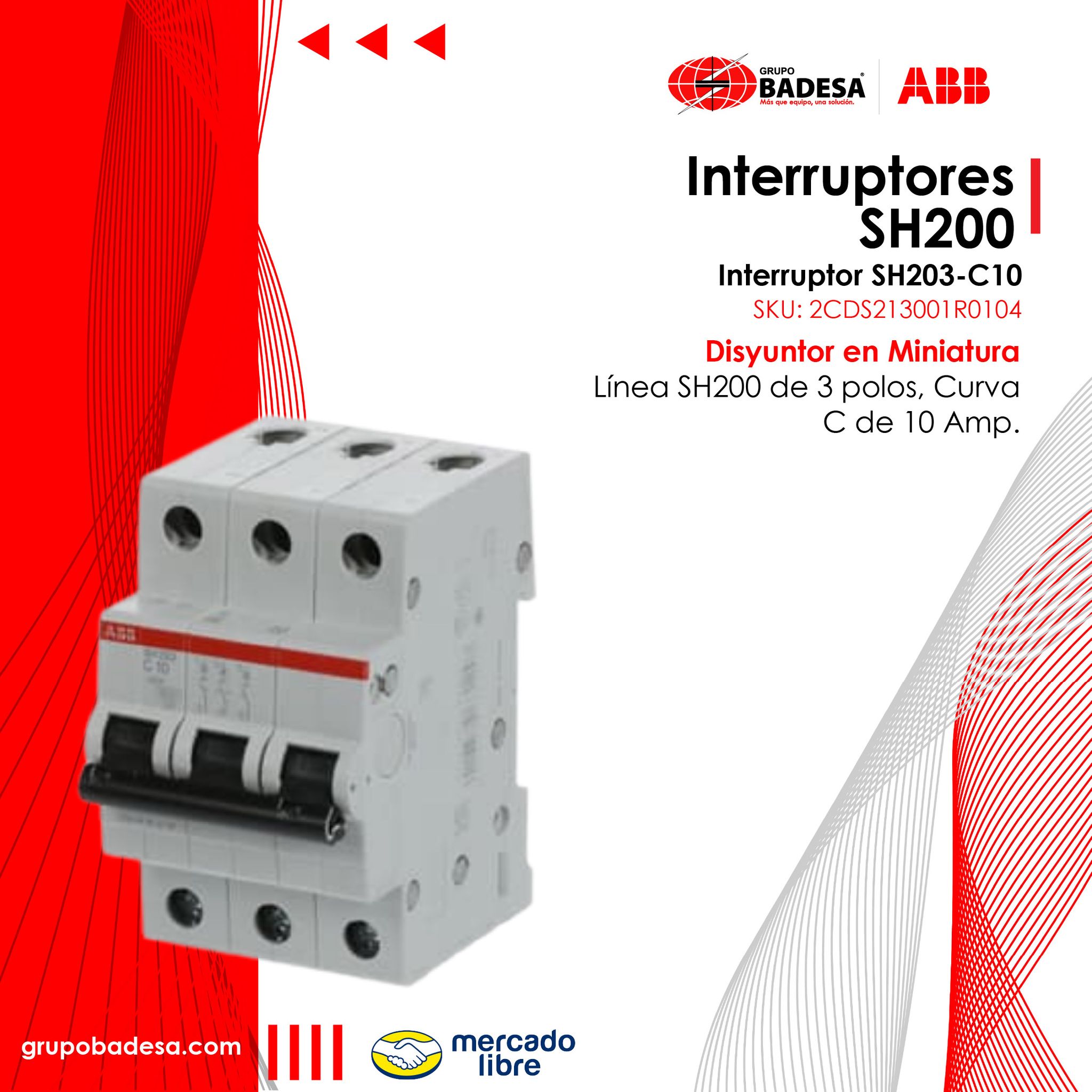 Disyuntor Automático 1P 16A Curva C, Gris - Protección Para Circuitos Residenciales Y Comerciales, Montaje En Carril DIN