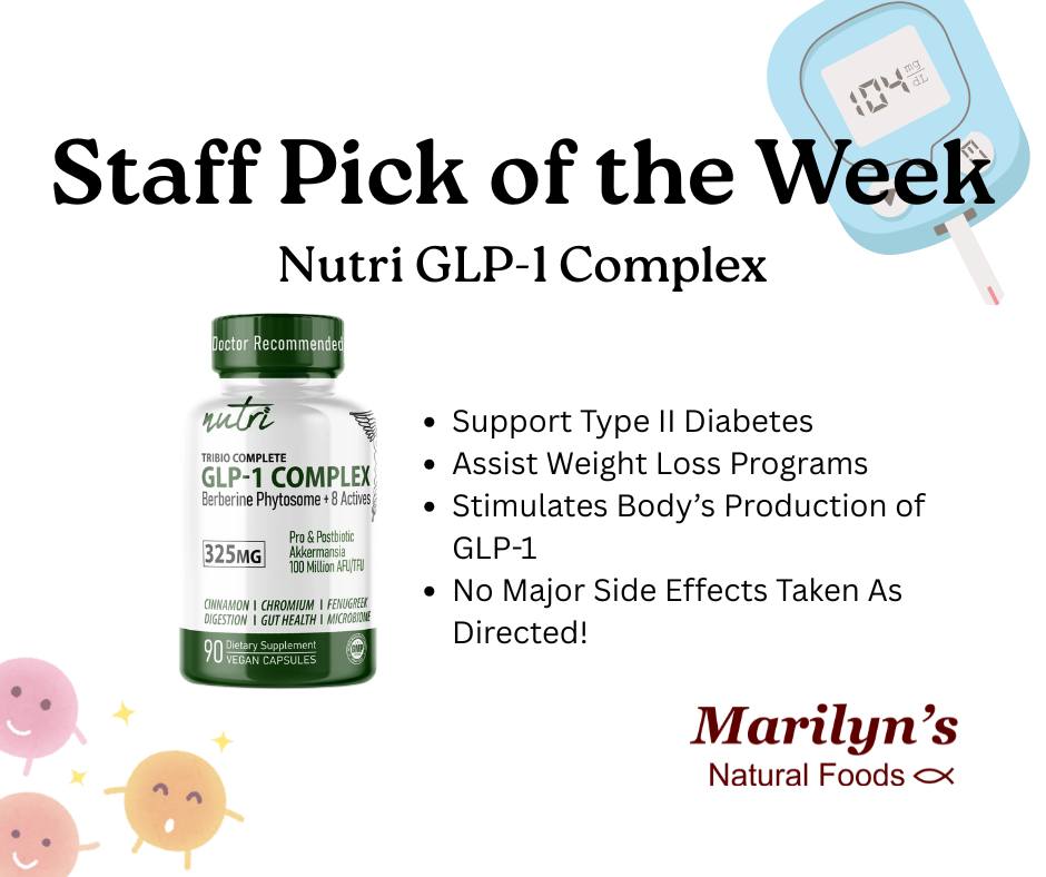 Time for #StaffPickSaturday! Today's pick is from Bill, so pay attention ;). This GLP-1 Complex by @naturesfusions has become a best seller at our store in a very short time, standing out