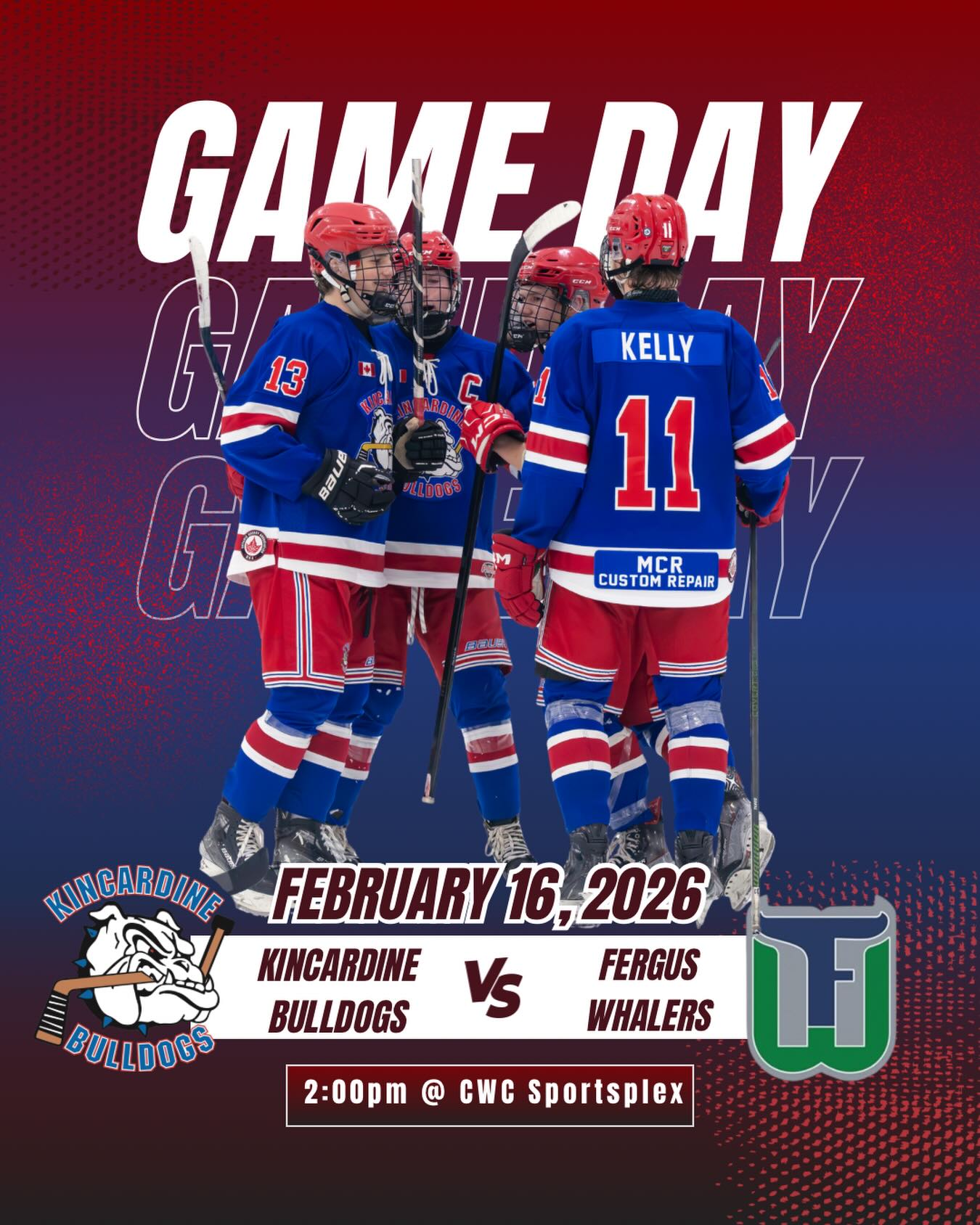 🔵 GAME DAY 🔴 Family Day hockey in... - Kincardine Bulldogs | Facebook