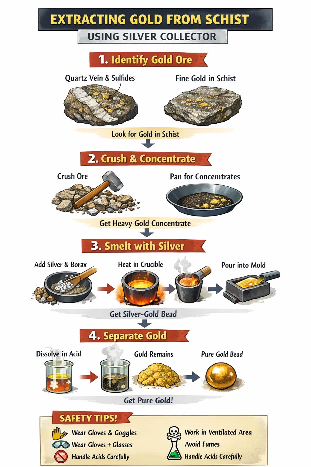 Hassan - How to Extract Gold from Schist Using a Silver Collector ...