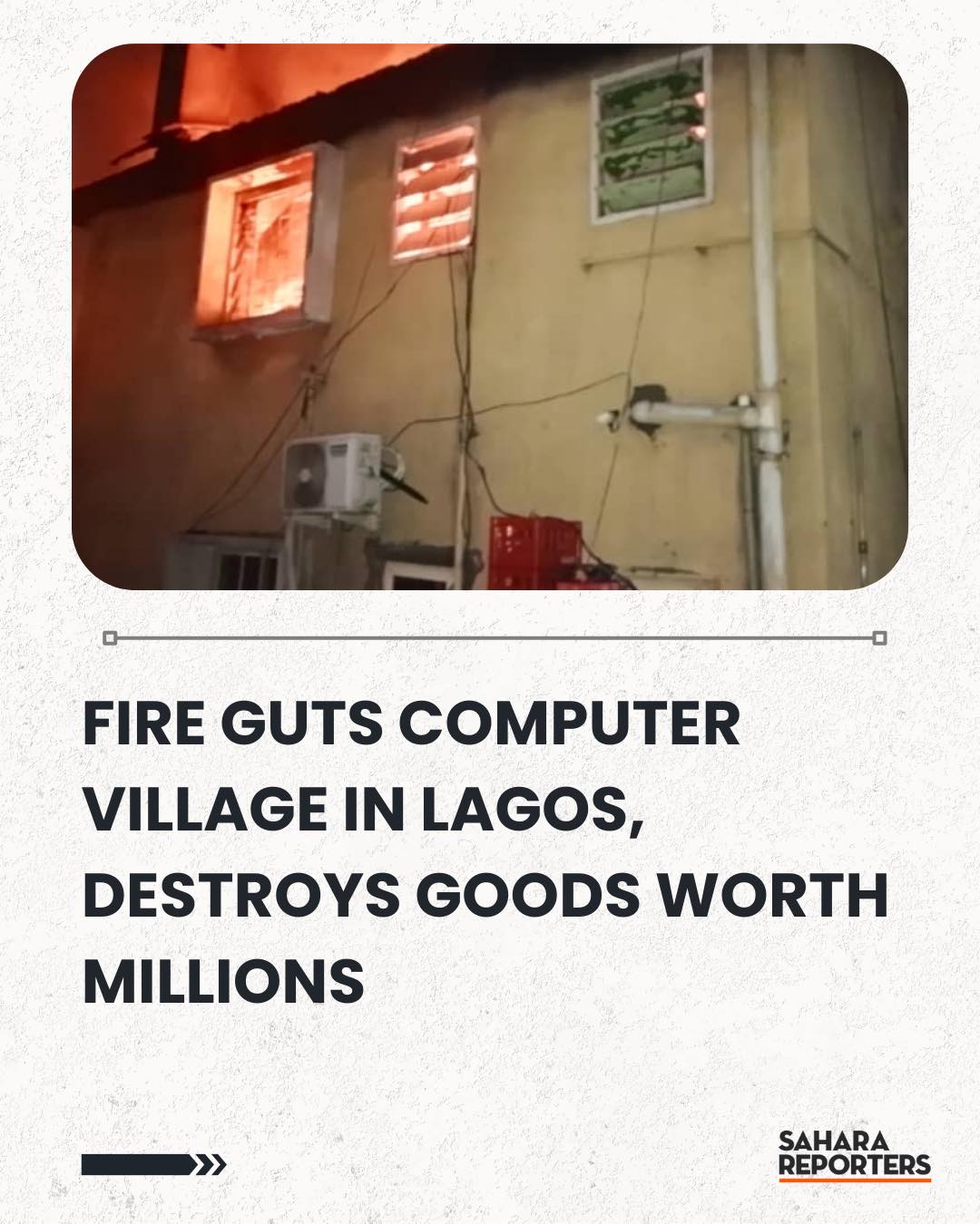 Fire Guts Computer Village In Lagos,... - Sahara Reporters | Facebook