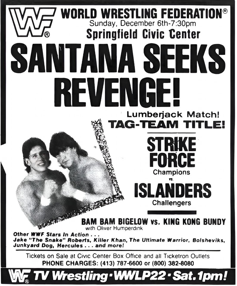 RassleRama - WWF @ Springfield, MA – Civic Center – December 6, 1987 ...