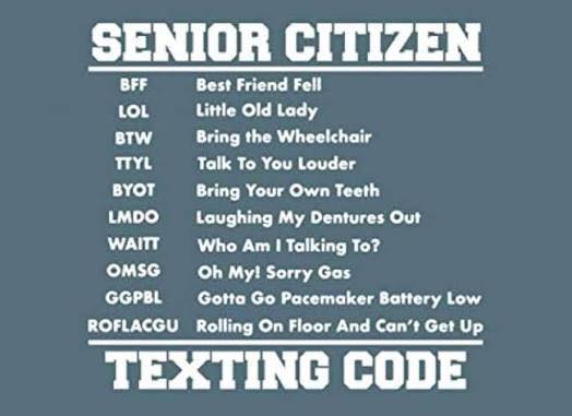Warren - Texting Codes for Seniors: ATD – At The Doctor’s BFF – Best ...