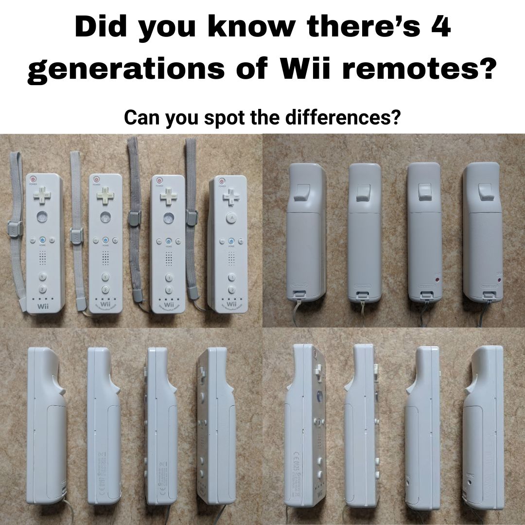 wii その他色々 What differences could you find? . . #wiiremotes #generations