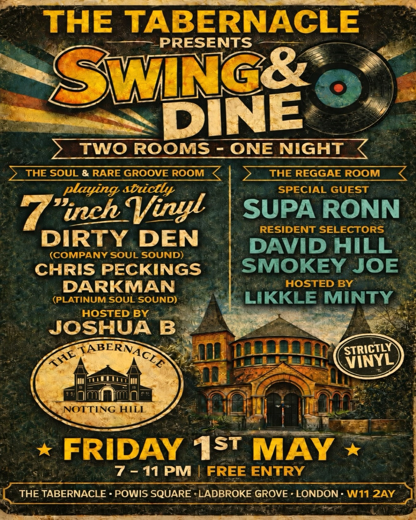 ?SWING & DINE ? Two Rooms. One Night. Step into the Tabernacle 