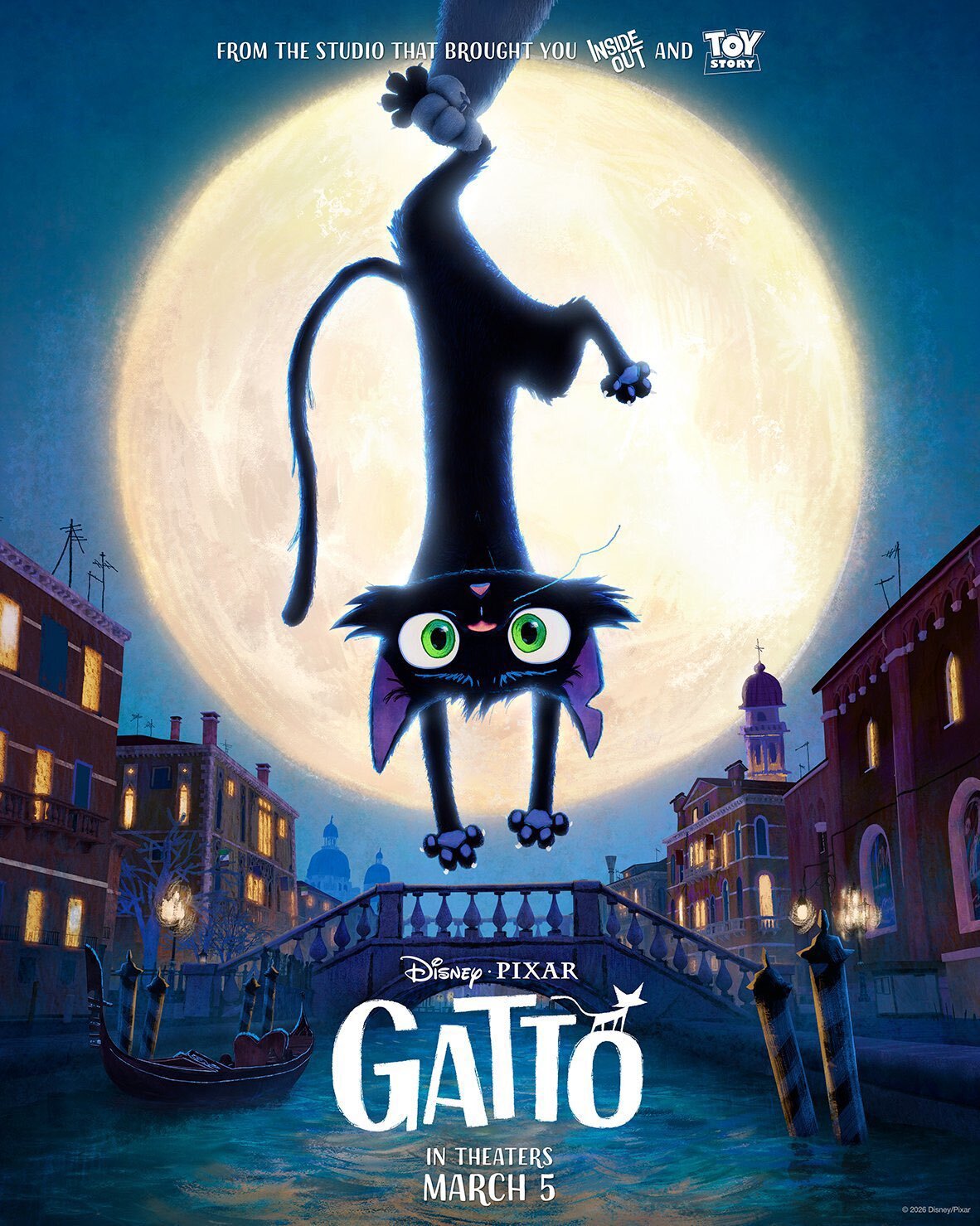 First poster for Pixar's new film #Gatto - in theaters on March 5