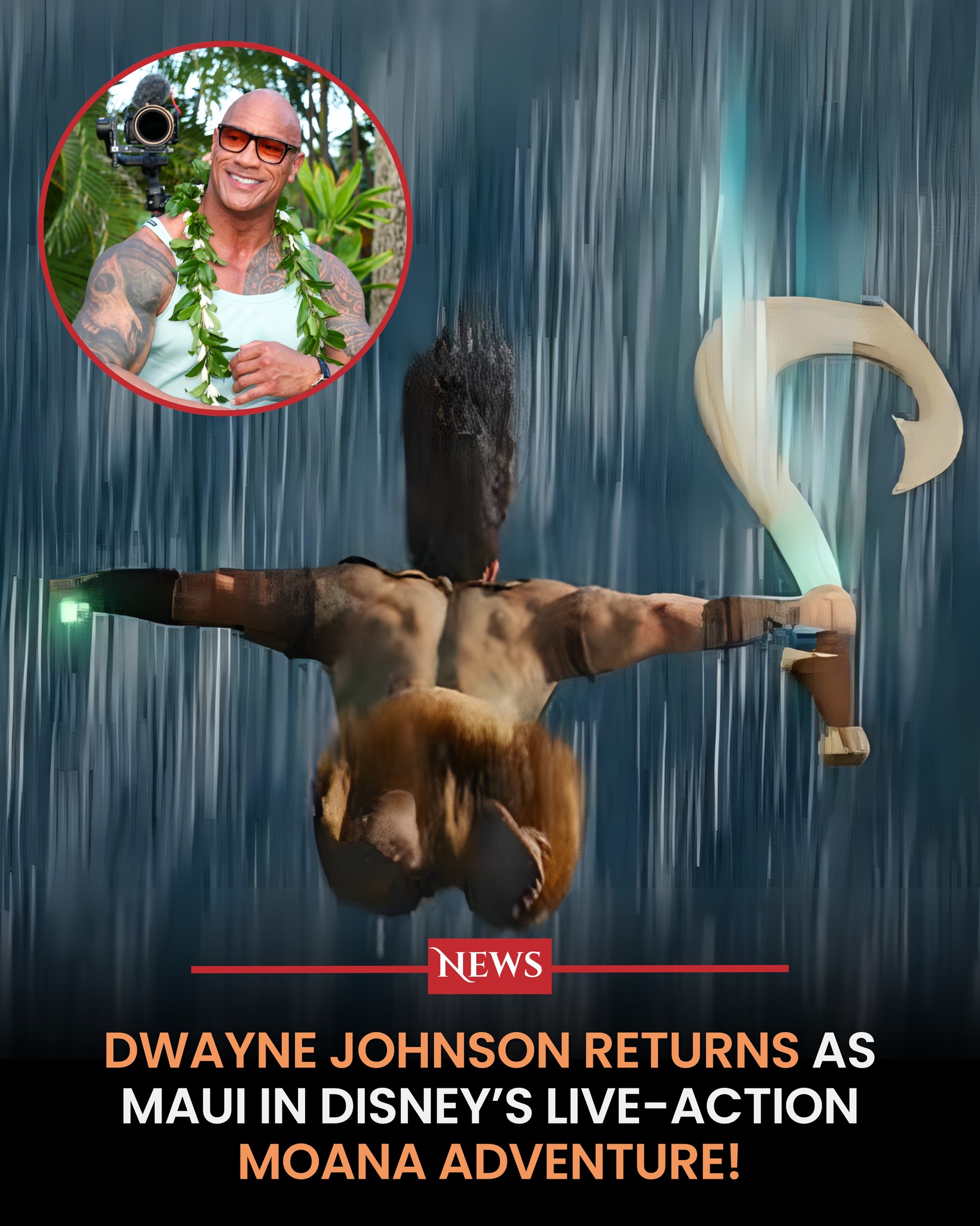 Canonical - Dwayne Johnson is officially back as Maui in the live ...