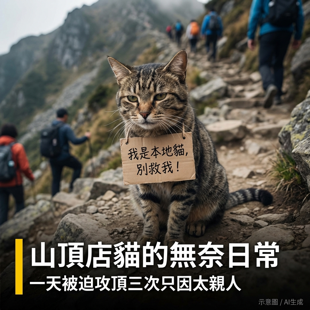 ENews 奇葩生物觀察局 - 史上最累店貓沒有之一！眼神死透 好心遊客怕牠走失「天天強制救援下山」... | Facebook