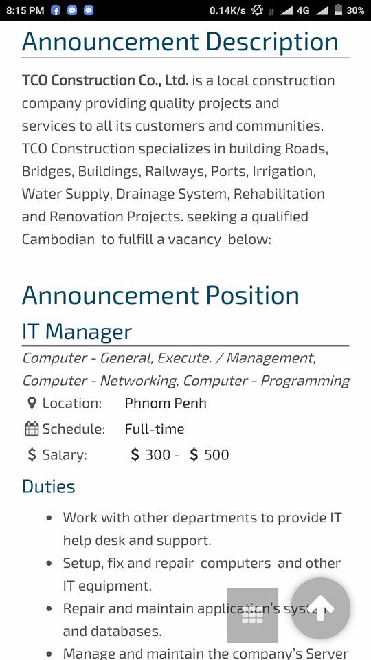 RUPP Computer Science 15th Generation | IT Manager at TCO