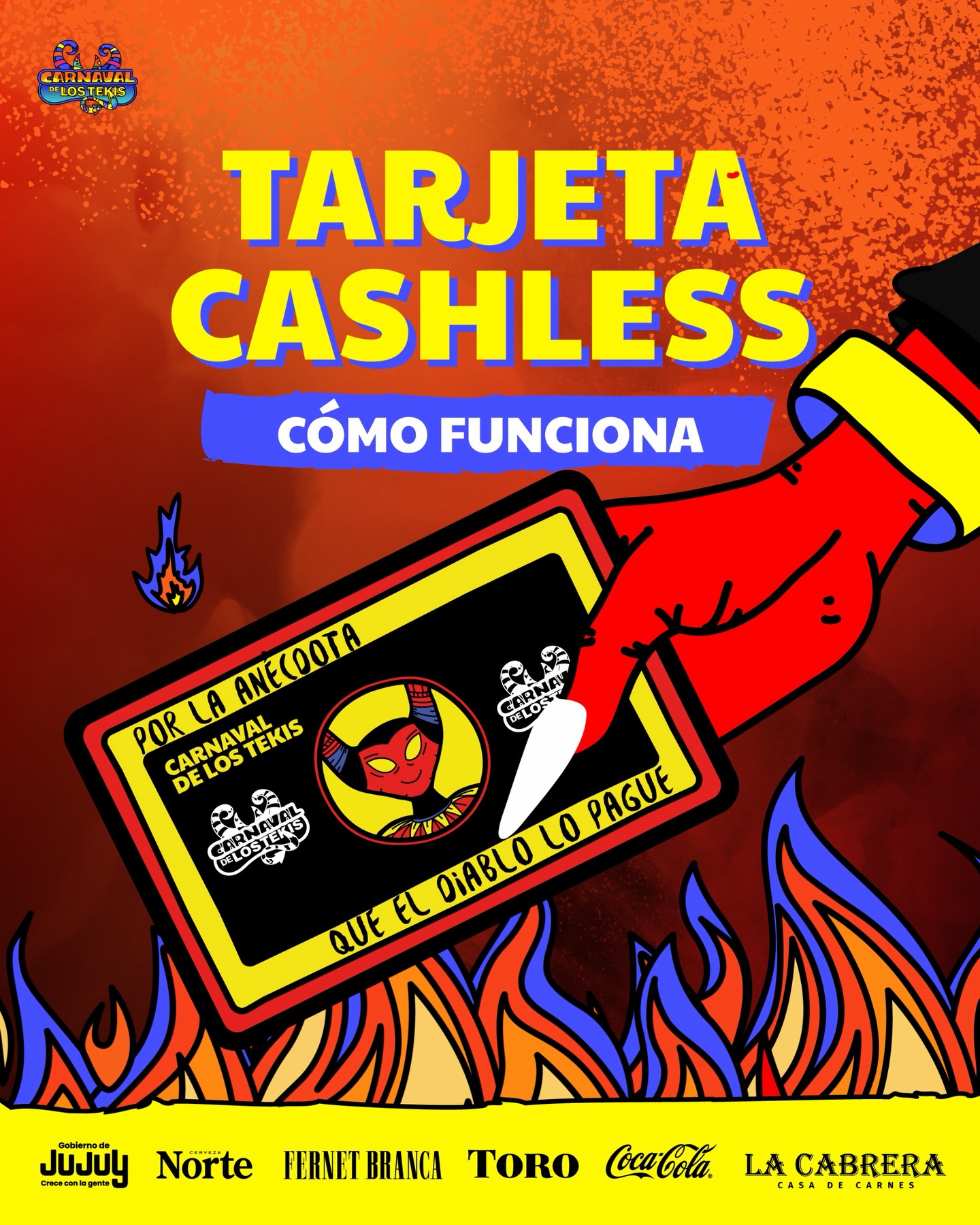 TARJETA CASHLESS 💳😈 Prestá... - Carnaval de Los Tekis | Facebook