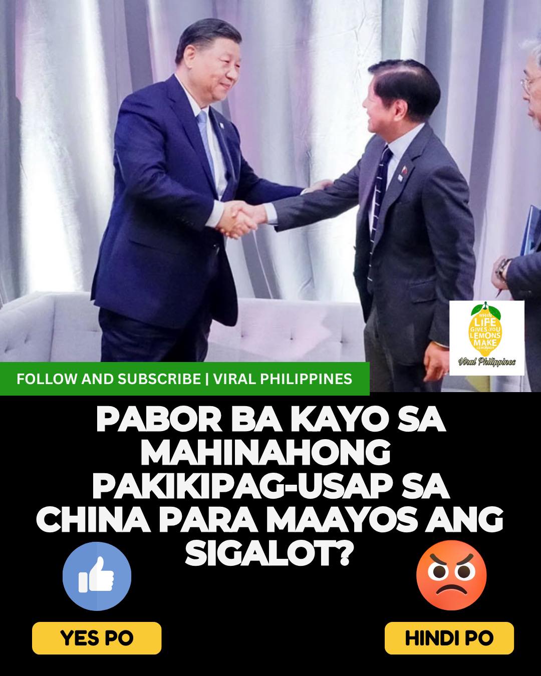 Viral - Yes dapat mahinahong pag-uusap at iwasan ang patutsadahan ...