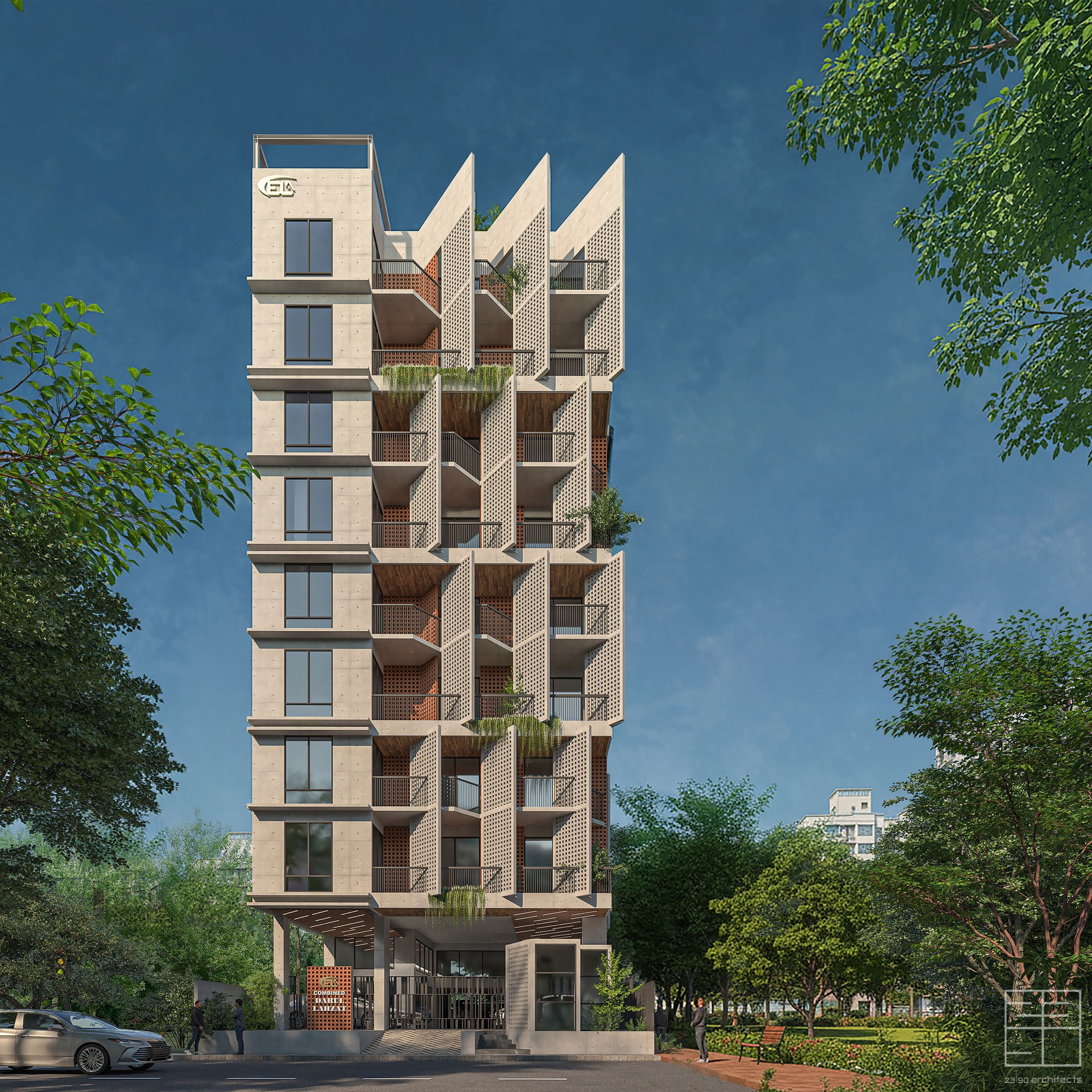 23/90 - Set on a diagonally oriented plot at Jolshiri Sector 6, this ...