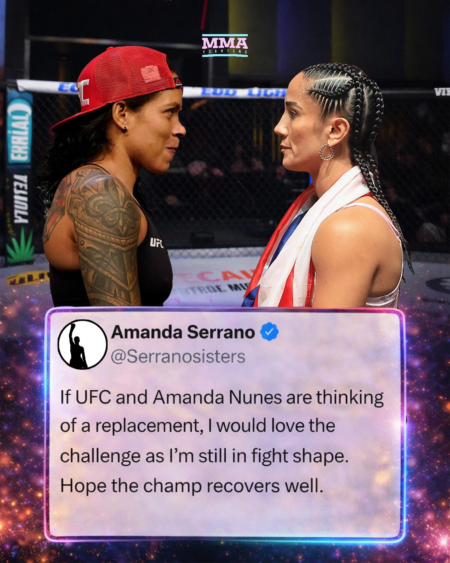 MMA - Amanda Serrano volunteers to step up against Amanda Nunes | Facebook