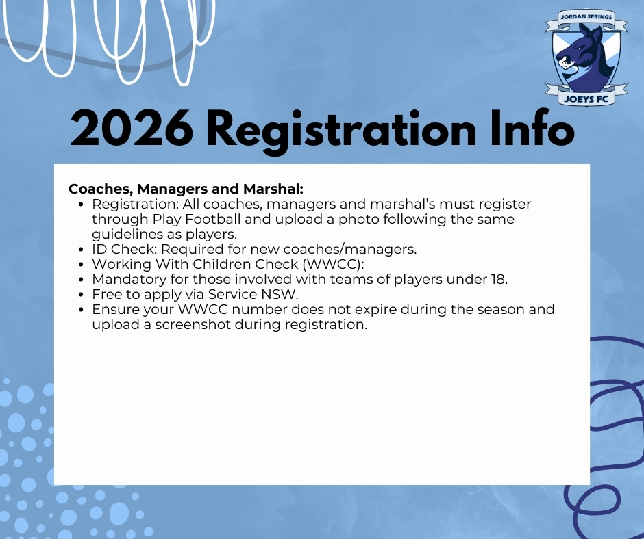 🦘⚽ 2026 Registrations... - Jordan Springs Joeys Football Club | Facebook