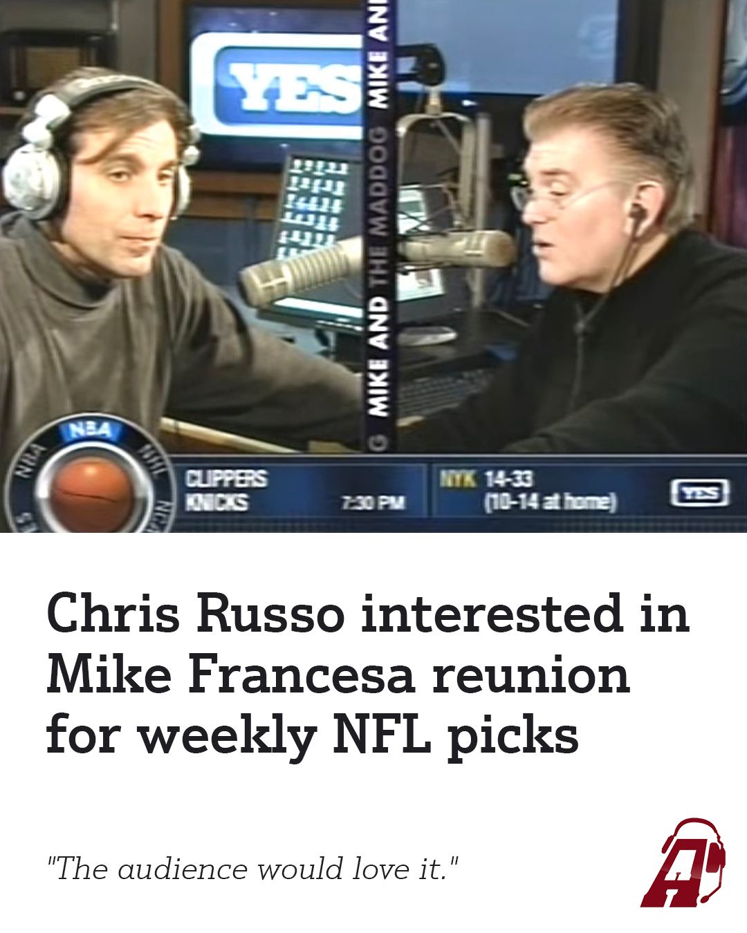 Christopher “Mad Dog” Russo needs a picks partner for the upcoming