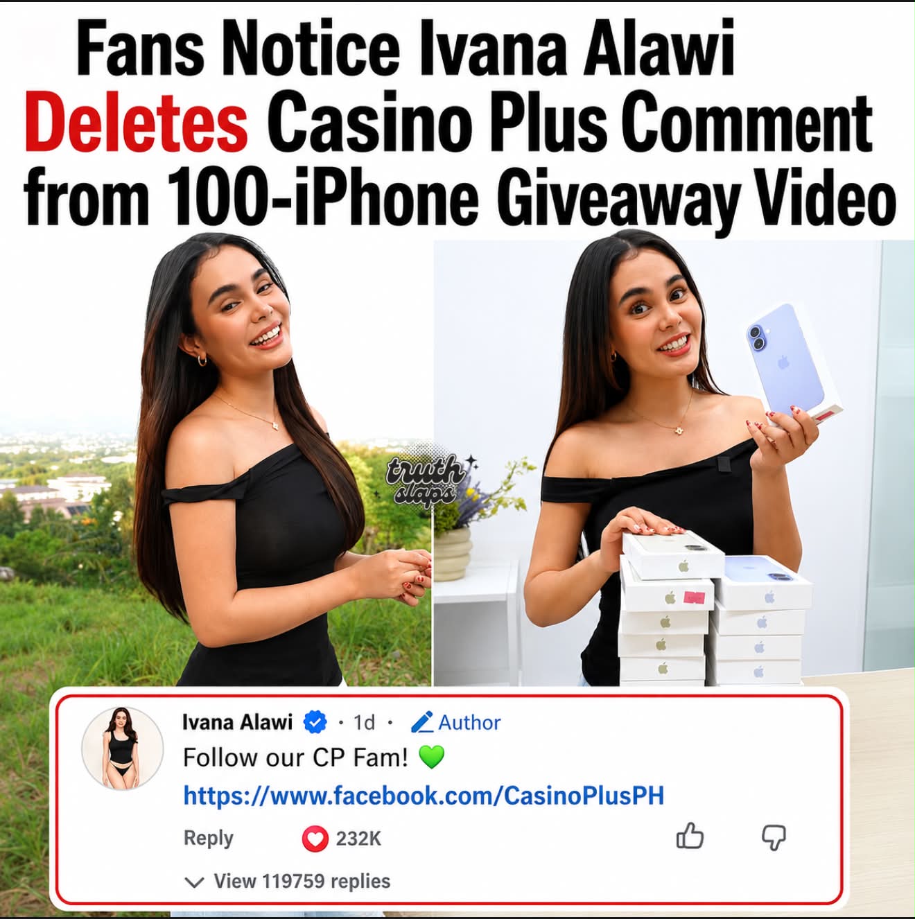 Fans noticed that Ivana Alawi deleted her comment mentioning