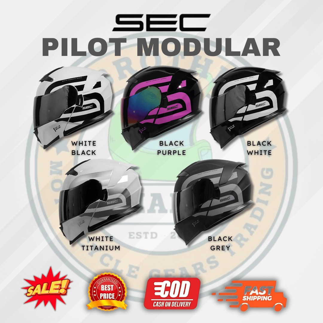 SEC PILOT Modular Helmet for Motorcycle Versatile modular helmet