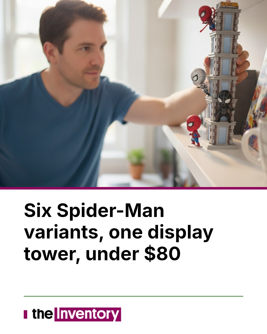 Six Spider-Man variants, one display tower, under $80 Walmart's