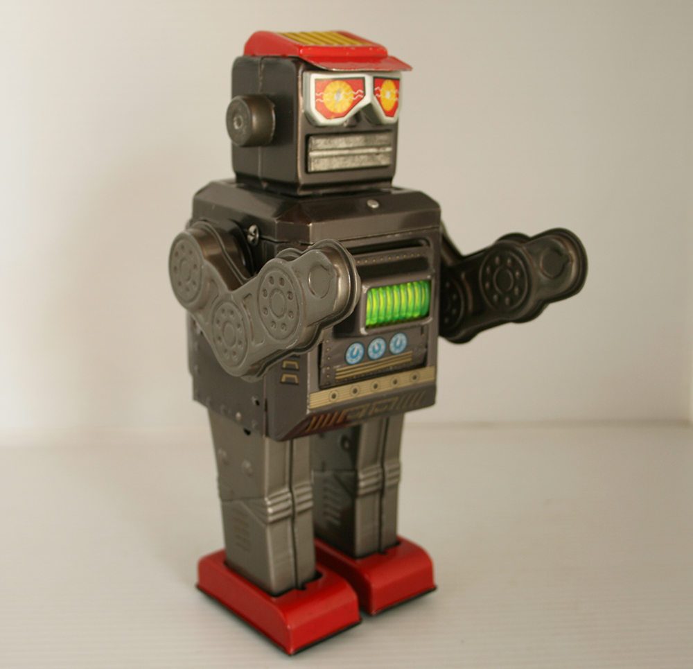 Mike comes across a super rare battery operated robot from the 1950s.