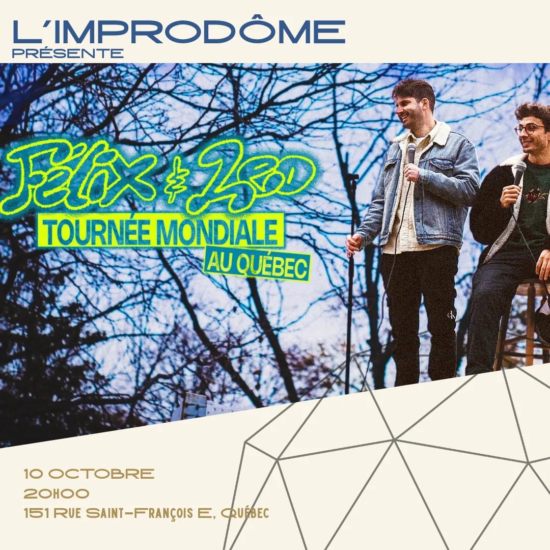 Improdôme - C’est ce soir à 20h! Leonardo de Hemptinne et Félix Wagner ...