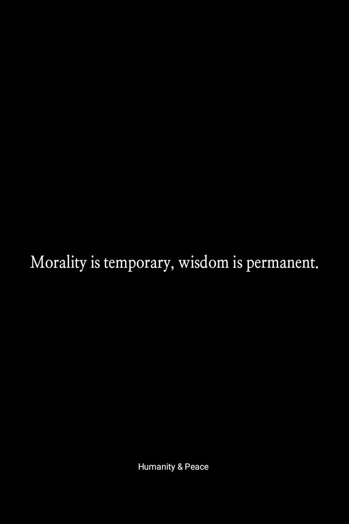 Morality is often shaped by rules,... - Humanity & Peace | Facebook