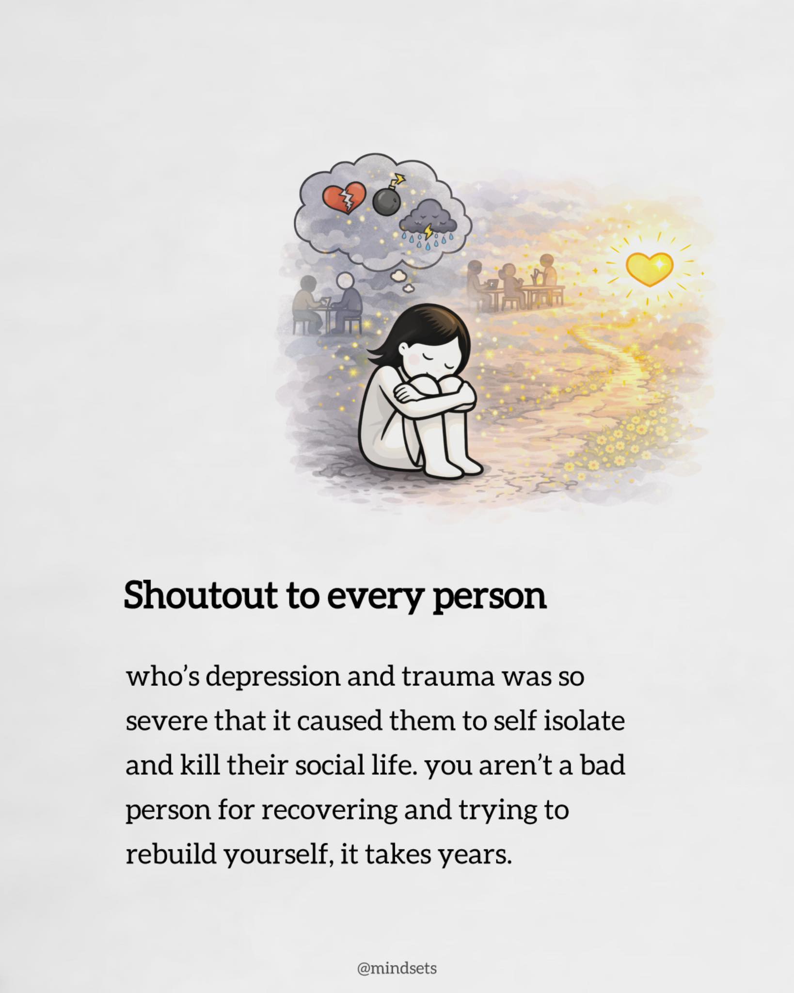 Mindsets - 🙌🍀🪐 If survival forced you into isolation, let healing be ...