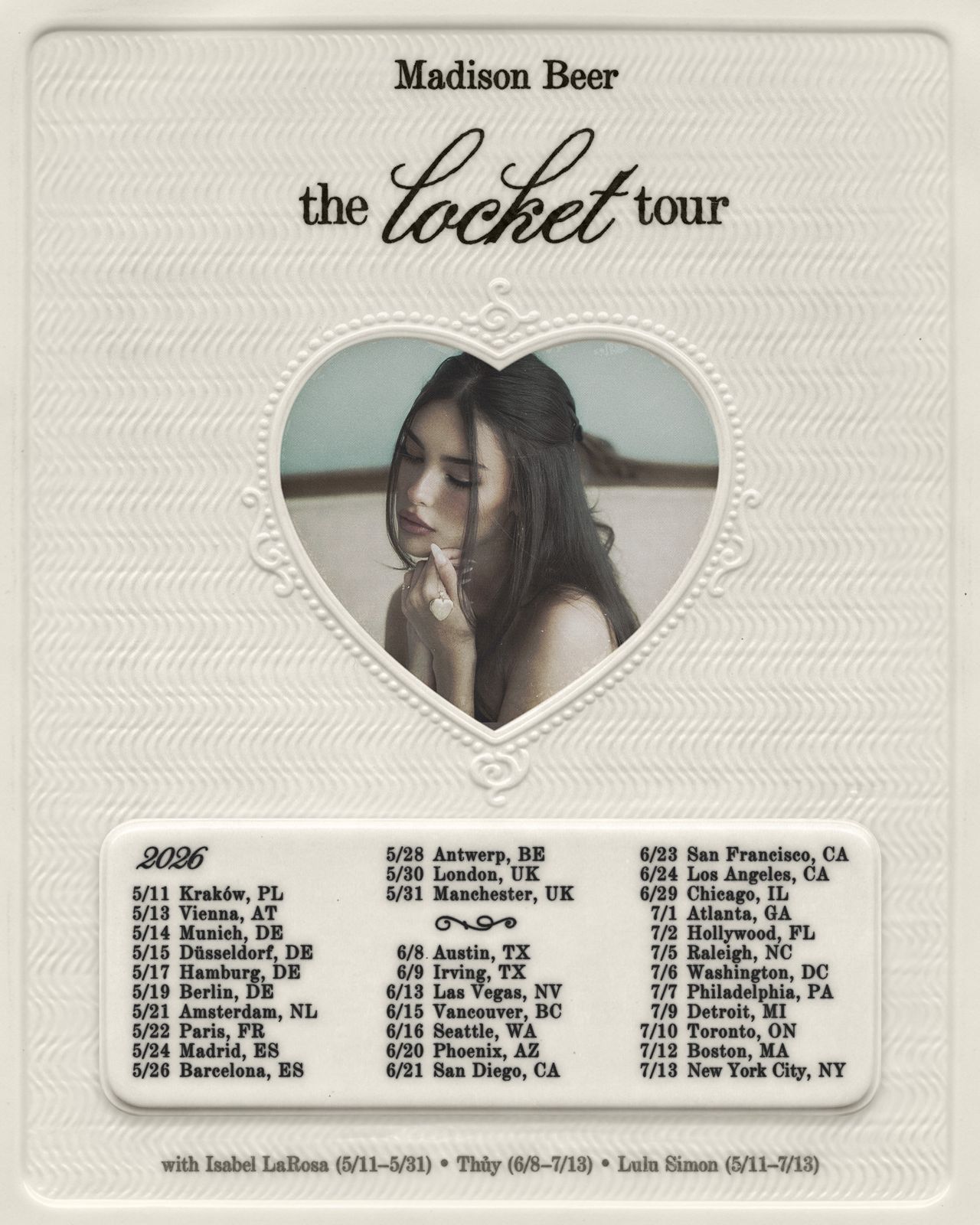 Concert - Madison Beer plots 2026 