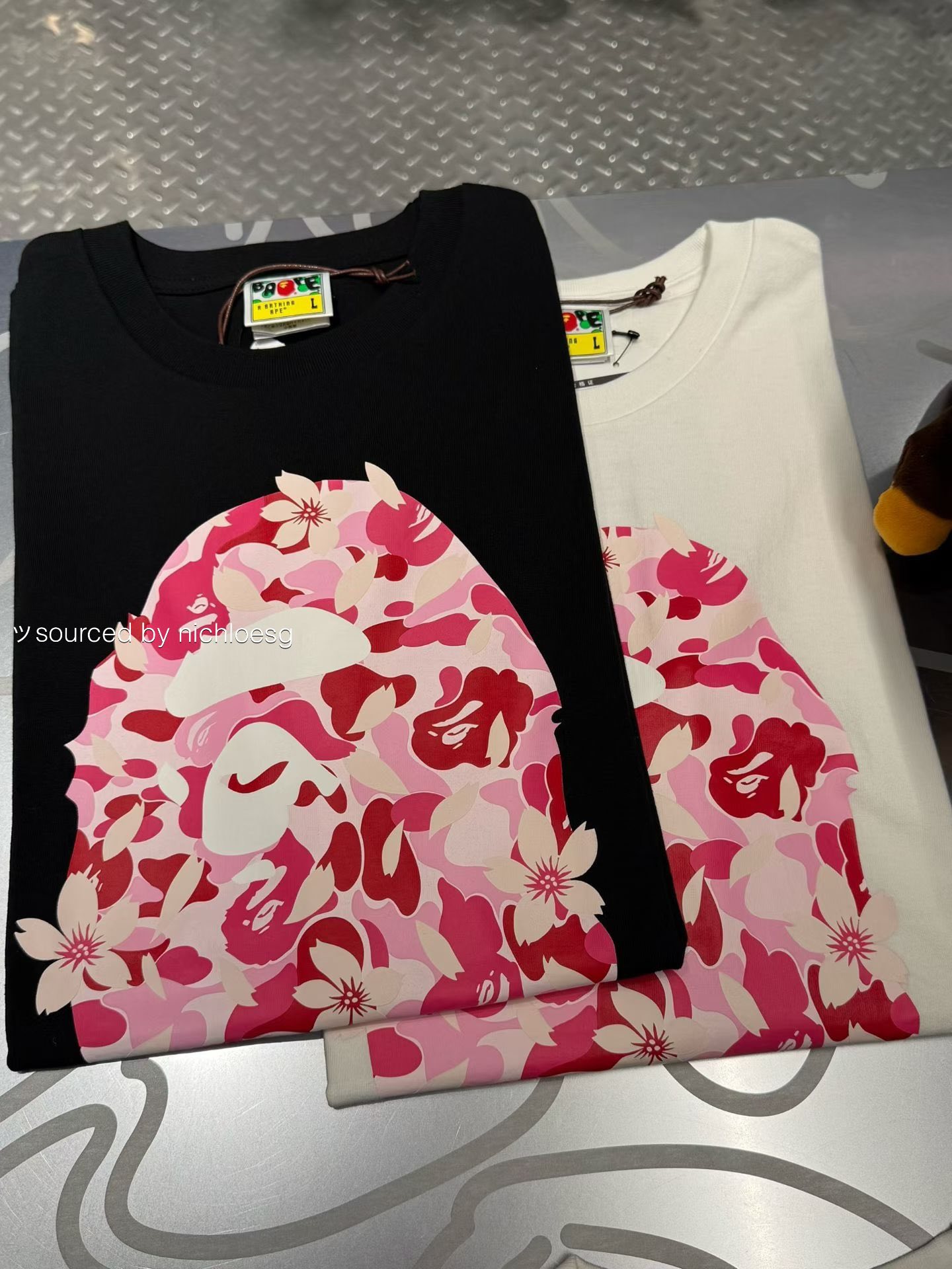 Bape ABC Sakura camo by bathing ape tee, $155 (black/white)