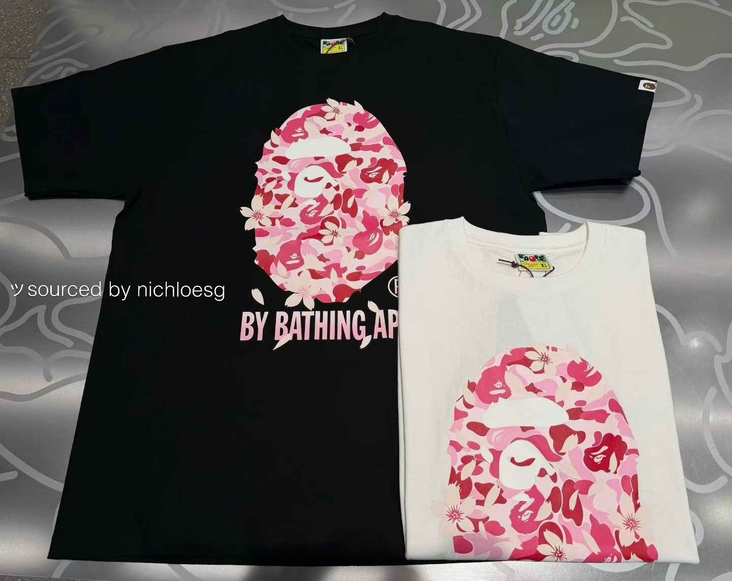 Bape ABC Sakura camo by bathing ape tee, $155 (black/white)