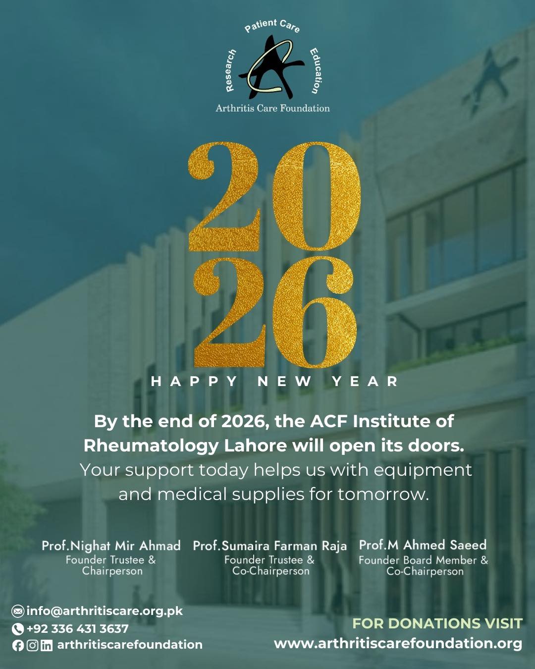 Arthritis - HAPPY NEW YEAR 2026! By the end of 2026, the ACF Institute ...