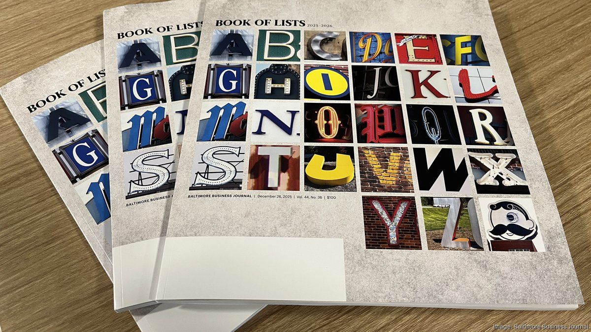 Baltimore - Baltimore Business Journal releases 2026 Book of Lists ...