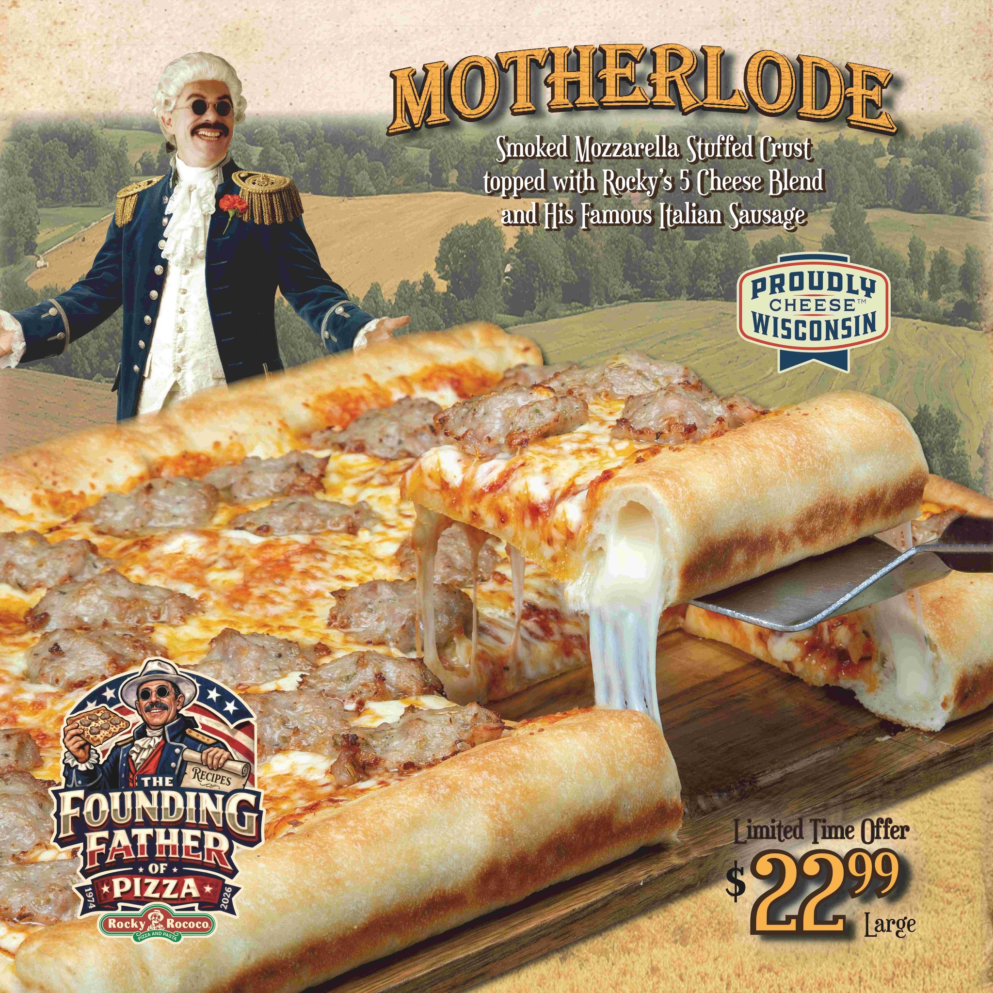 Celebrate Dairy month with a 5 cheese blend and stuffed crust on