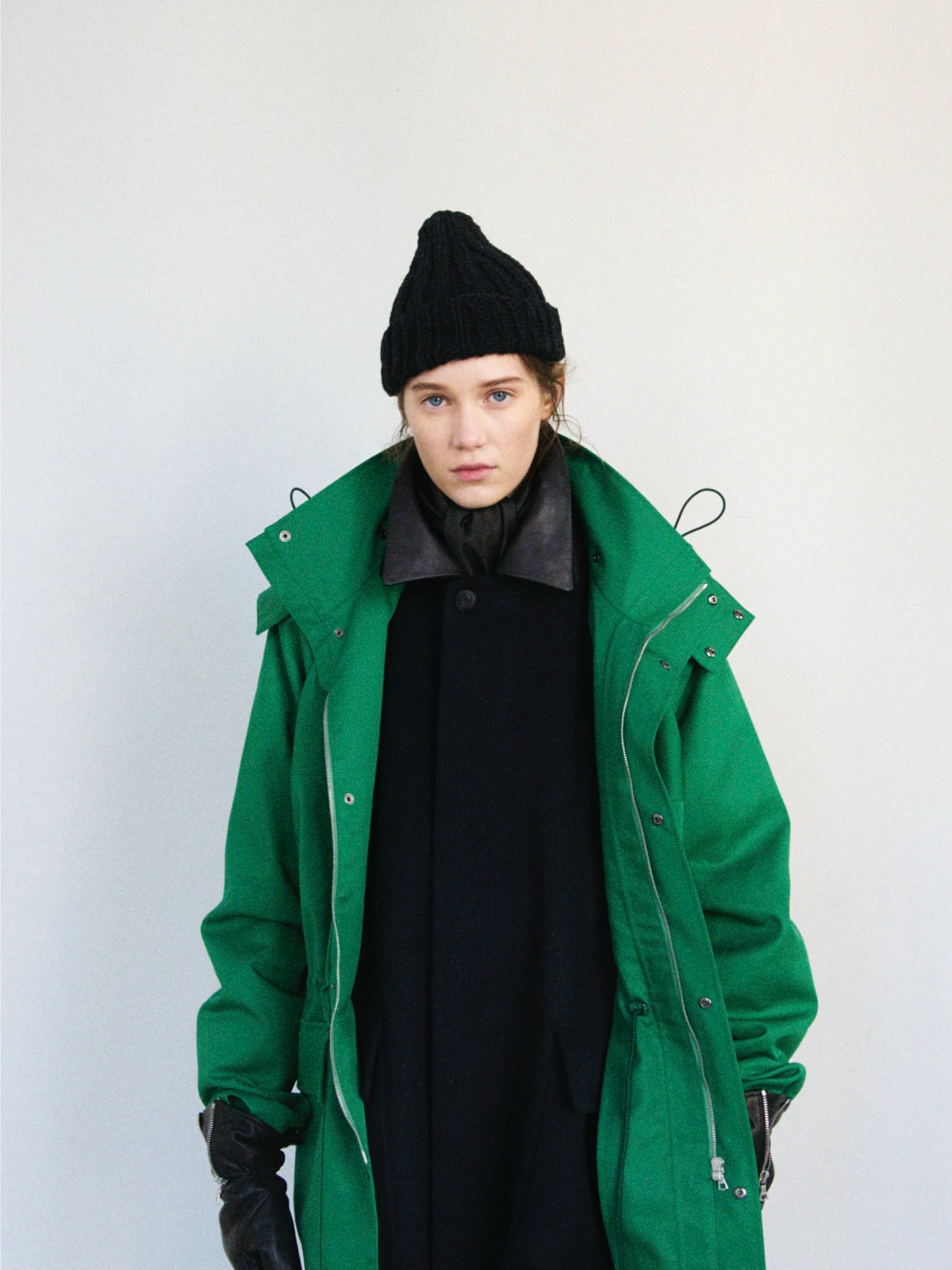 AURALEE HANDSEWN SHIRT BLOUSON Cashmere Melton Hand Sewn Blouson 